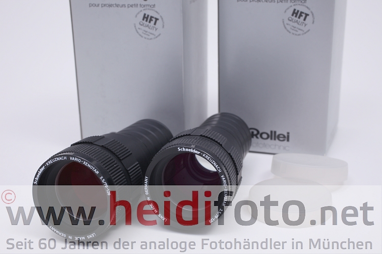 2x 70-120/3.5 HFT Vario Xenotar OVP für Rollei MSC twin 300 330 35 Diaprojektor
